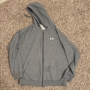 Under Armour Heather Gray Full-Zip Hoodie
